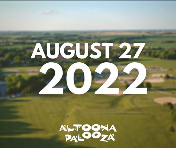overhead photo of Sam Wise park, with "August 27, 2022" and the event's logo superimposed